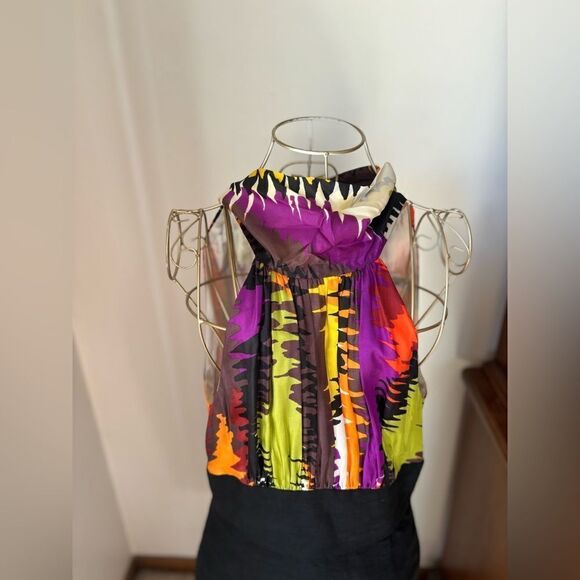 Trina Turk colorful print halter dress size 2 - Picture 10 of 11